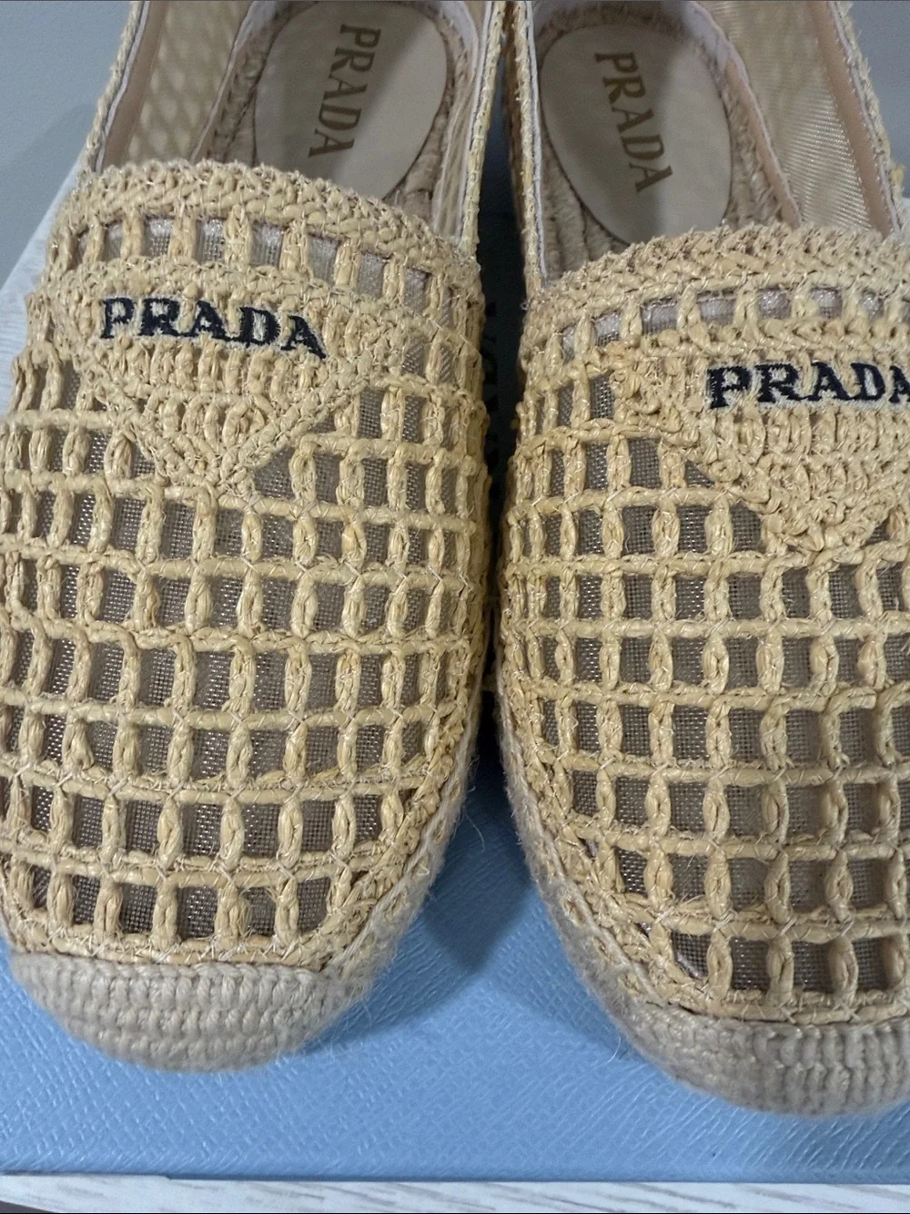 Prada woven espadrille